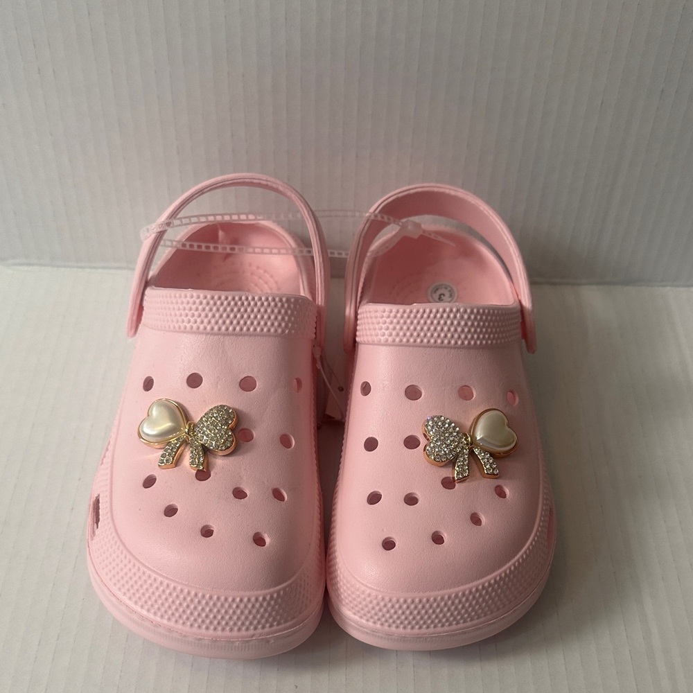Light Pink Kids Shoes with Bow Accent-NWOT